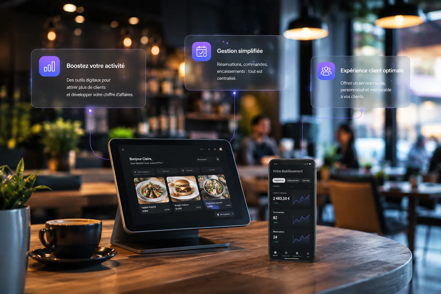 Site vitrine pour restaurant et bar à Lyon — Central Web Agency